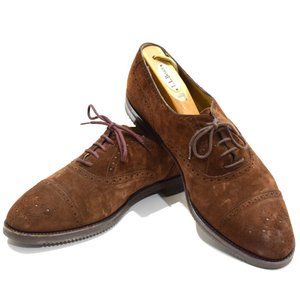 Cole Haan Brown Suede Cap Toe Oxford Shoes 10 D